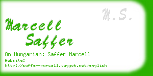 marcell saffer business card